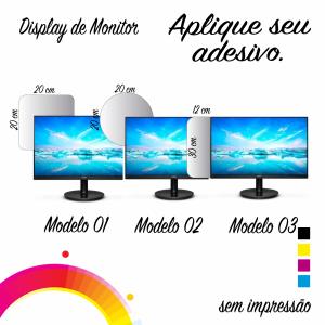 10 DISPLAYS DE MONITOR - SEM IMPRESSÃO Ps 1 mm Variado Sem impressão  Corte Especial Pedido Mínimo R$ 50,00