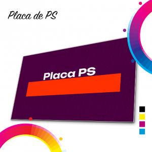 Placa de PS 0,5mm, 1 mm e 2 mm Chapas até 500x130 cm Frente ou Frente e Verso Impresso Uv ou Adesivado Corte Reto ou Especial Pedido Mínimo R$ 60 - SOMENTE COLETA NA EMPRESA.