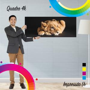 QUADRO 4K DE ACRÍLICO - 100X40 CM Acrílico Cristal 98x40 4x0 Impresso Uv Corte Reto Pedido Mínimo R$ 50,00